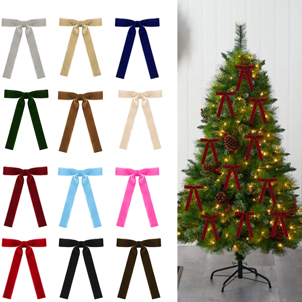 Bow Tie Pre Tied - Accents d'arbre de noël 2.5cm, nœuds