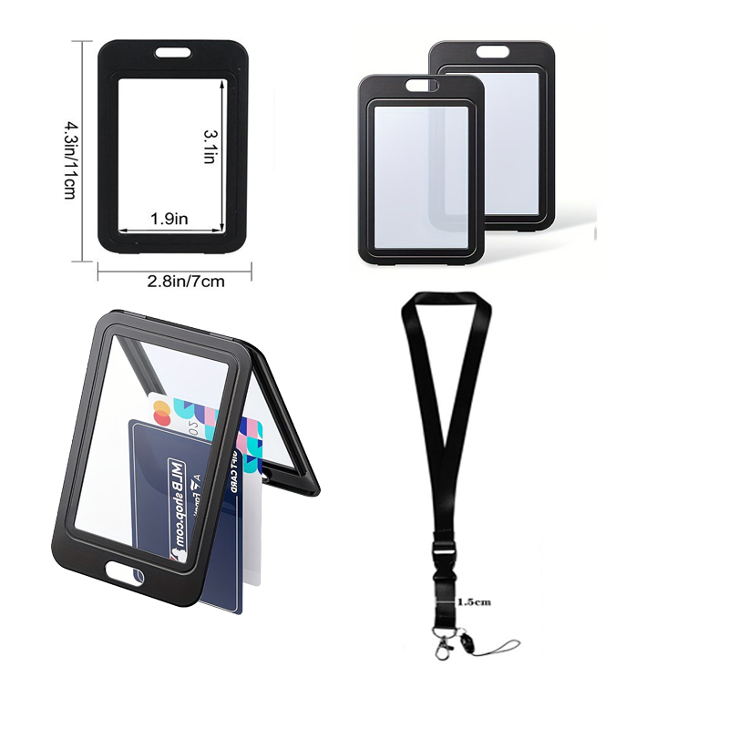 Lanyard Badge Holder - Porte-badge en plastique pour employé, 3