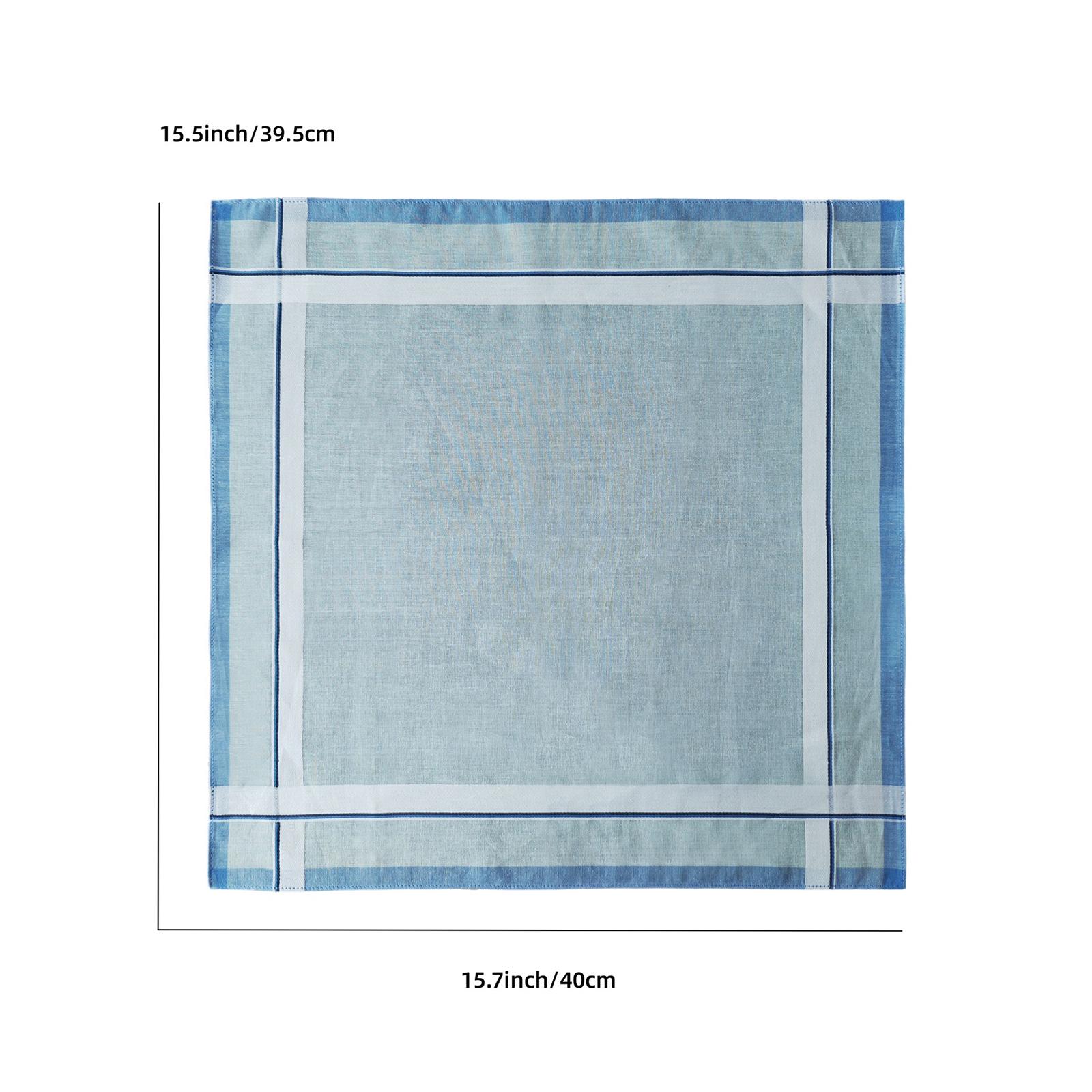 Handkerchief Cotton Men - 6 mouchoirs de poche carrés en