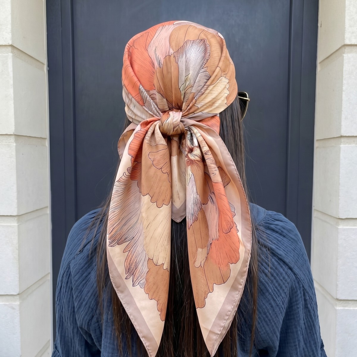 Foulard carré en soie pour fem - Pashmina Wrap Large avis et prix