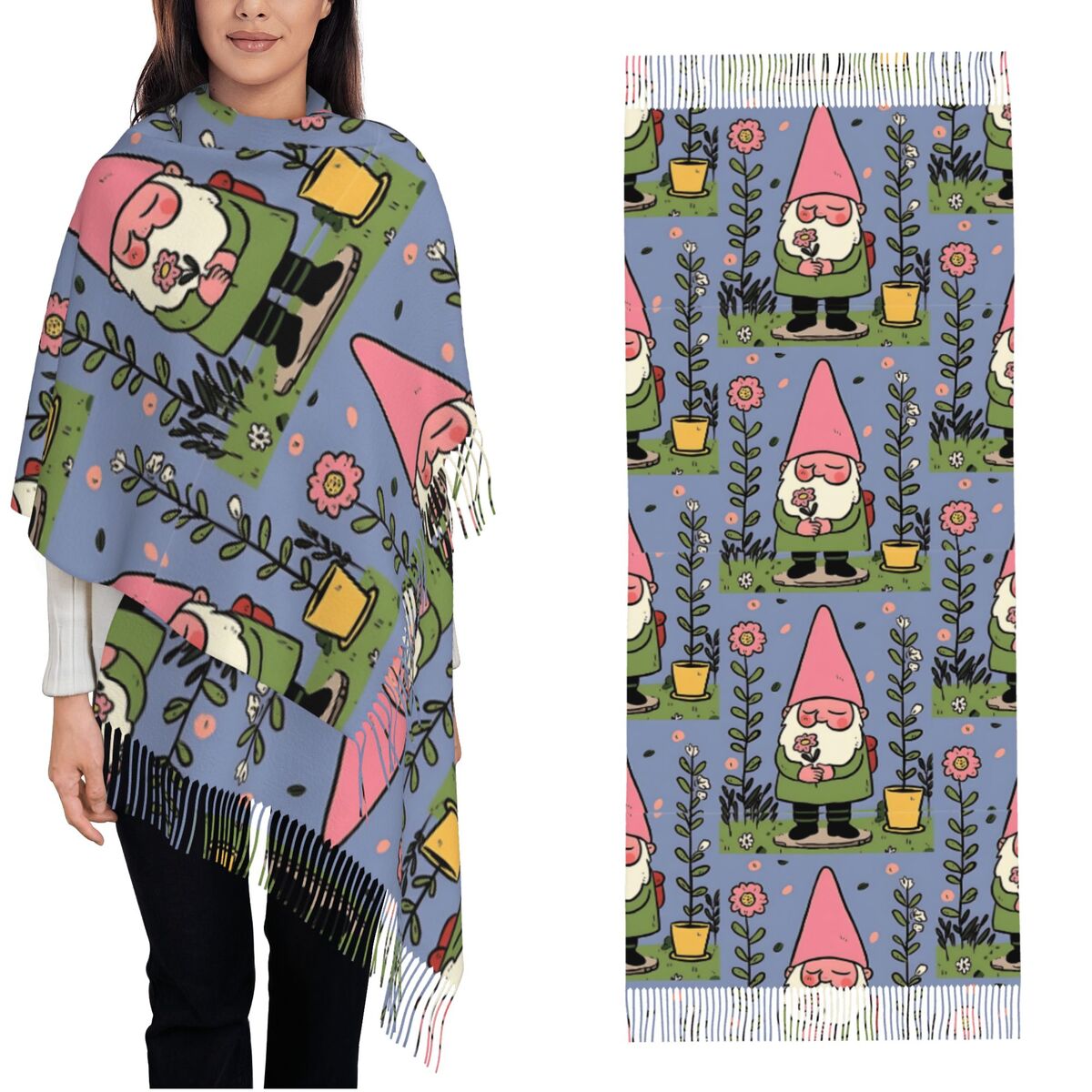 Châles Gnome de jardin mythiqu - Pashmina Wrap Large avis et prix