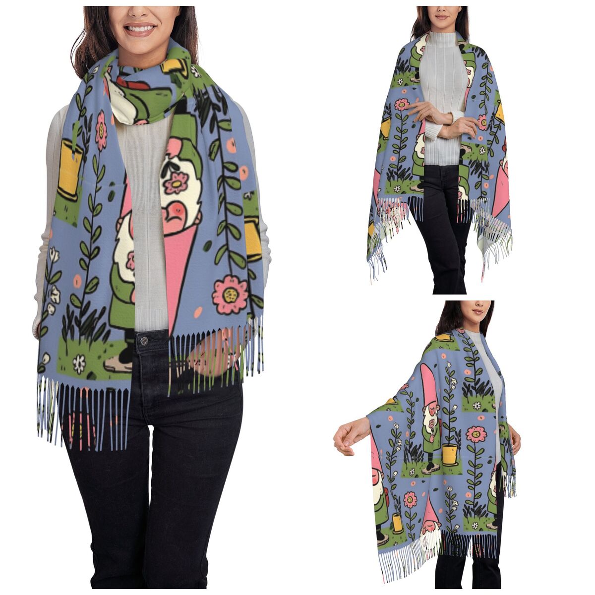 Châles Gnome de jardin mythiqu - Pashmina Wrap Large avis et prix